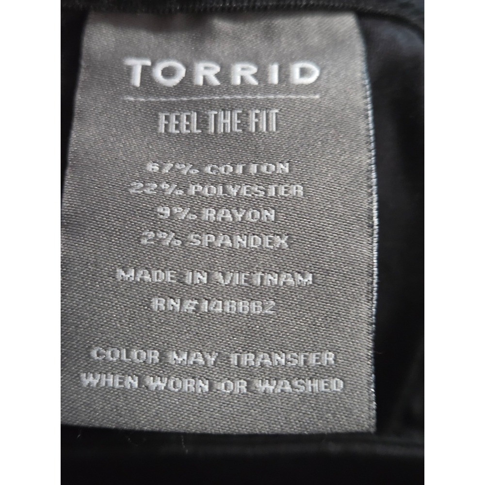 Torrid Sky High Skinny Jeans 16R Black Houndstone Print Super Soft - Picture 4 of 4
